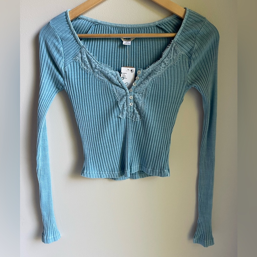 Lace Henley Top